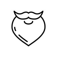 Père Noël barbe moustache icône conception vecteur