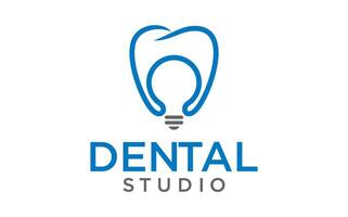 dentaire studio vecteur logo conception. dentiste logo
