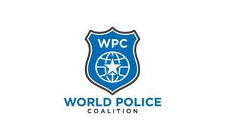 monde police Sécurité conception logo vecteur