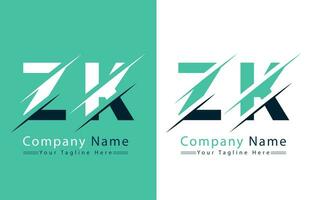 zk lettre logo conception modèle. vecteur logo illustration