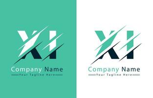 xi lettre logo vecteur conception modèle éléments