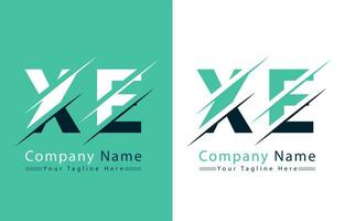 xe lettre logo vecteur conception modèle éléments