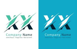 xx lettre logo conception concept. vecteur logo illustration