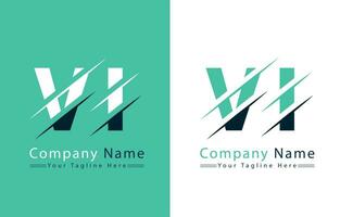 vi lettre logo conception concept. vecteur logo illustration