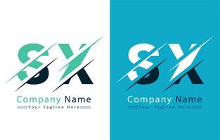 sx lettre logo conception concept. vecteur logo illustration