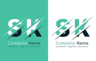 sk lettre logo conception modèle. vecteur logo illustration