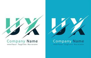 ux lettre logo conception concept. vecteur logo illustration