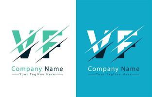 vf lettre logo conception concept. vecteur logo illustration