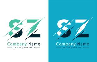 sz lettre logo vecteur conception concept éléments