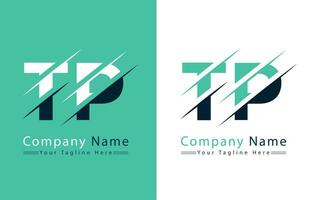 tp lettre logo conception concept. vecteur logo illustration