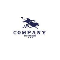 conception logo ancien taureaux rodeo vecteur illustration