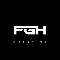 fgh lettre initiale logo conception modèle vecteur illustration