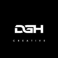 dgh lettre initiale logo conception modèle vecteur illustration