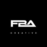 fba lettre initiale logo conception modèle vecteur illustration
