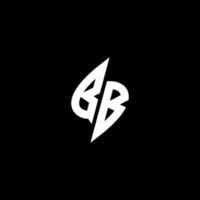 bb monogramme logo esport ou jeu initiale concept vecteur