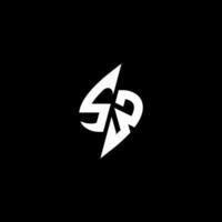 sw monogramme logo esport ou jeu initiale concept vecteur