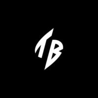 tb monogramme logo esport ou jeu initiale concept vecteur