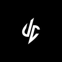 uc monogramme logo esport ou jeu initiale concept vecteur