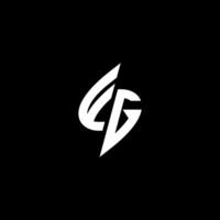fg monogramme logo esport ou jeu initiale concept vecteur