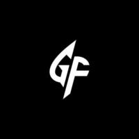 gf monogramme logo esport ou jeu initiale concept vecteur