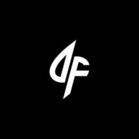 df monogramme logo esport ou jeu initiale concept vecteur