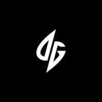 dg monogramme logo esport ou jeu initiale concept vecteur