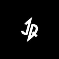 jq monogramme logo esport ou jeu initiale concept vecteur