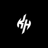 kh monogramme logo esport ou jeu initiale concept vecteur