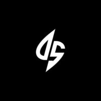 ds monogramme logo esport ou jeu initiale concept vecteur