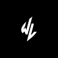 wl monogramme logo esport ou jeu initiale concept vecteur