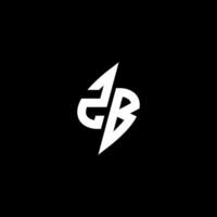 zb monogramme logo esport ou jeu initiale concept vecteur