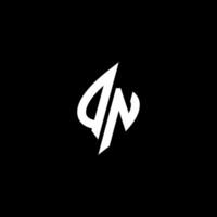 qn monogramme logo esport ou jeu initiale concept vecteur