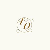 io mariage monogramme initiale dans parfait détails vecteur