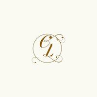 cl mariage monogramme initiale dans parfait détails vecteur