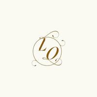 lo mariage monogramme initiale dans parfait détails vecteur