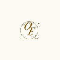 oe mariage monogramme initiale dans parfait détails vecteur