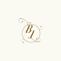 bi mariage monogramme initiale dans parfait détails vecteur