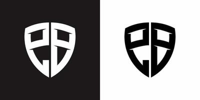initiale p pb lettre bouclier logo conception, sport logo conception modèle vecteur