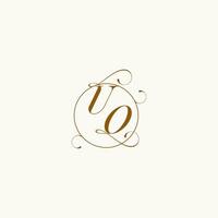 uo mariage monogramme initiale dans parfait détails vecteur