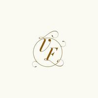 vf mariage monogramme initiale dans parfait détails vecteur