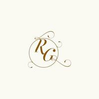 rg mariage monogramme initiale dans parfait détails vecteur