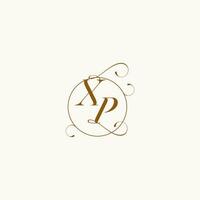 xp mariage monogramme initiale dans parfait détails vecteur