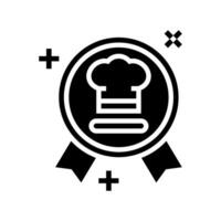 cuisine compétitions restaurant chef glyphe icône vecteur illustration