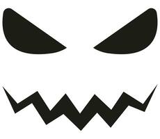 Halloween effrayant citrouille fantôme visage icône isolé sur blanc arrière-plan.. vecteur