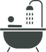 la personne prise une baignoire icône vecteur image. adapté pour mobile applications, la toile applications et impression médias.