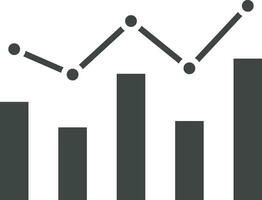 statistique graphique icône vecteur image. adapté pour mobile applications, la toile applications et impression médias.