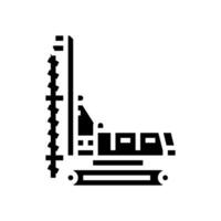 construction percer véhicule glyphe icône vecteur illustration