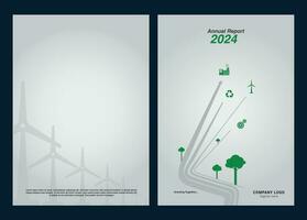 annuel rapport couverture conception templete vecteur