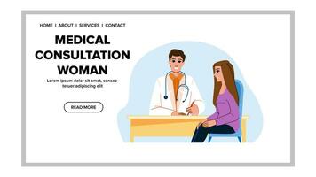 hôpital médical consultation femme vecteur