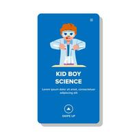 éducation enfant garçon science vecteur